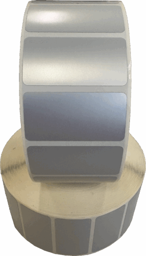 40mm x 25mm Silver Mylar Thermal Transfer Labels - Permanent